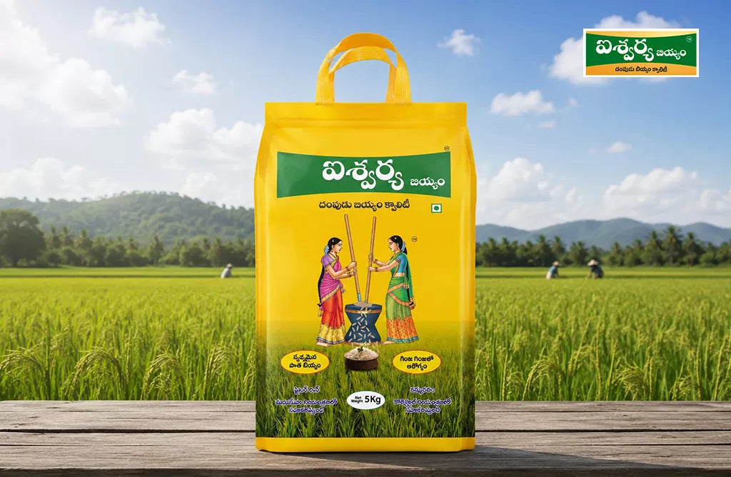 Hand Pound Rice for Weight Loss with Fiber-Rich Natural Nutrition