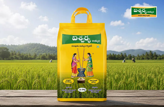 Hand Pound Rice for Weight Loss with Fiber-Rich Natural Nutrition