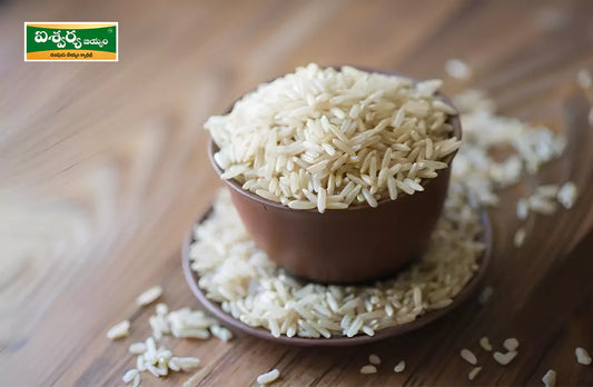 Sri Aishwarya Foods Traditional Rice in a Wooden Bowl