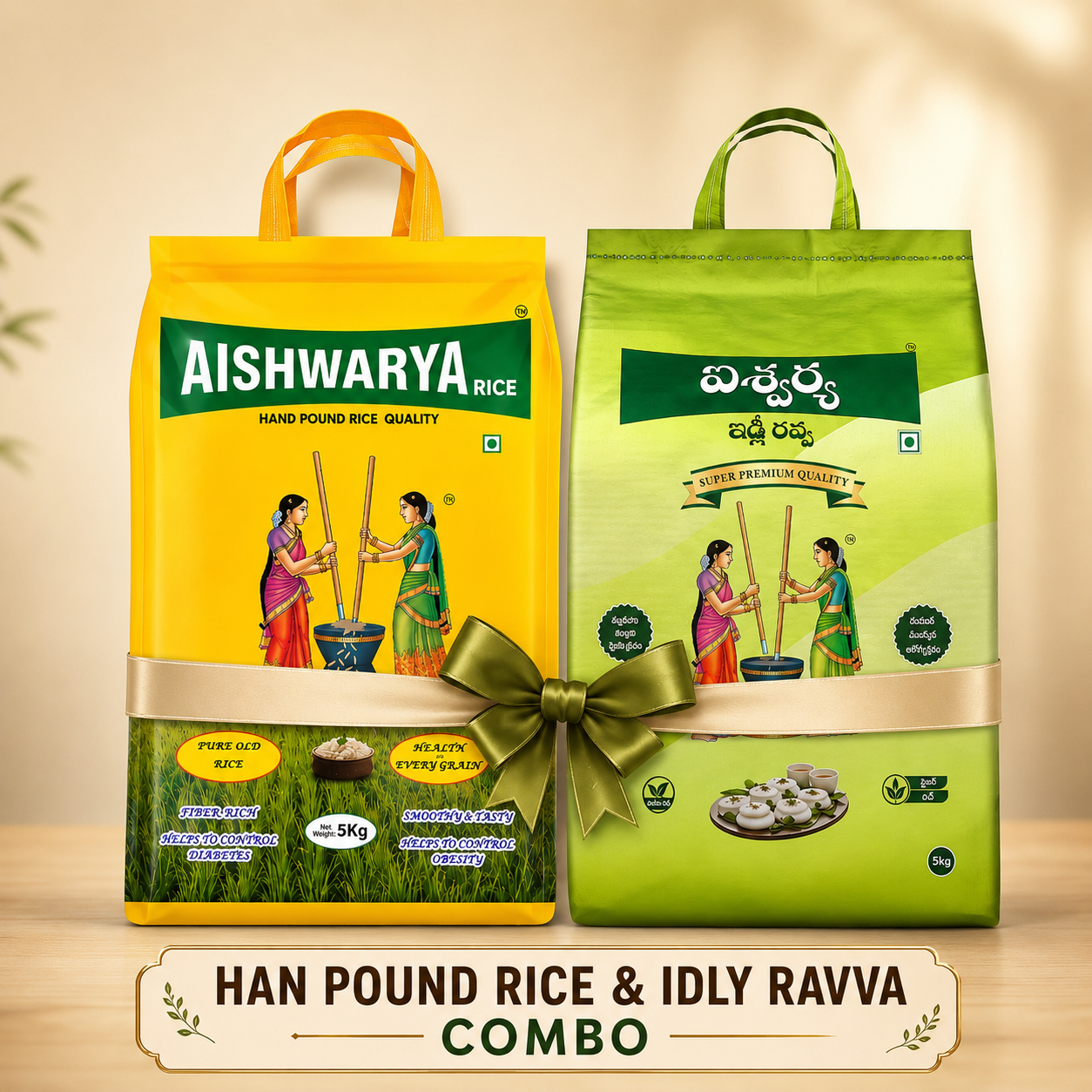 Hand Pounded Rice & Idly Ravva Combo